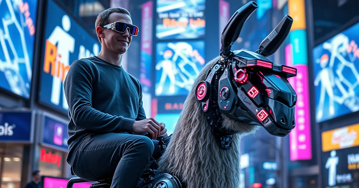 Zuckerberg reitet auf Lama